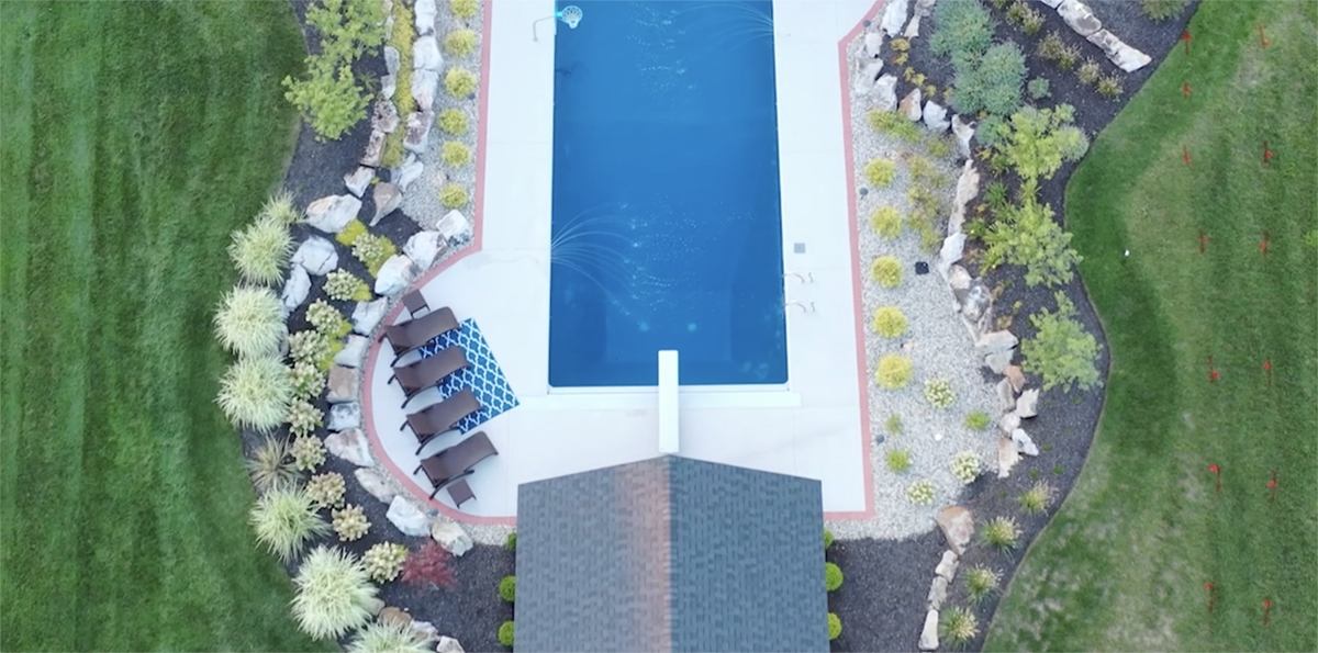 DJI Drone Video of a Beautiful Landscape Design